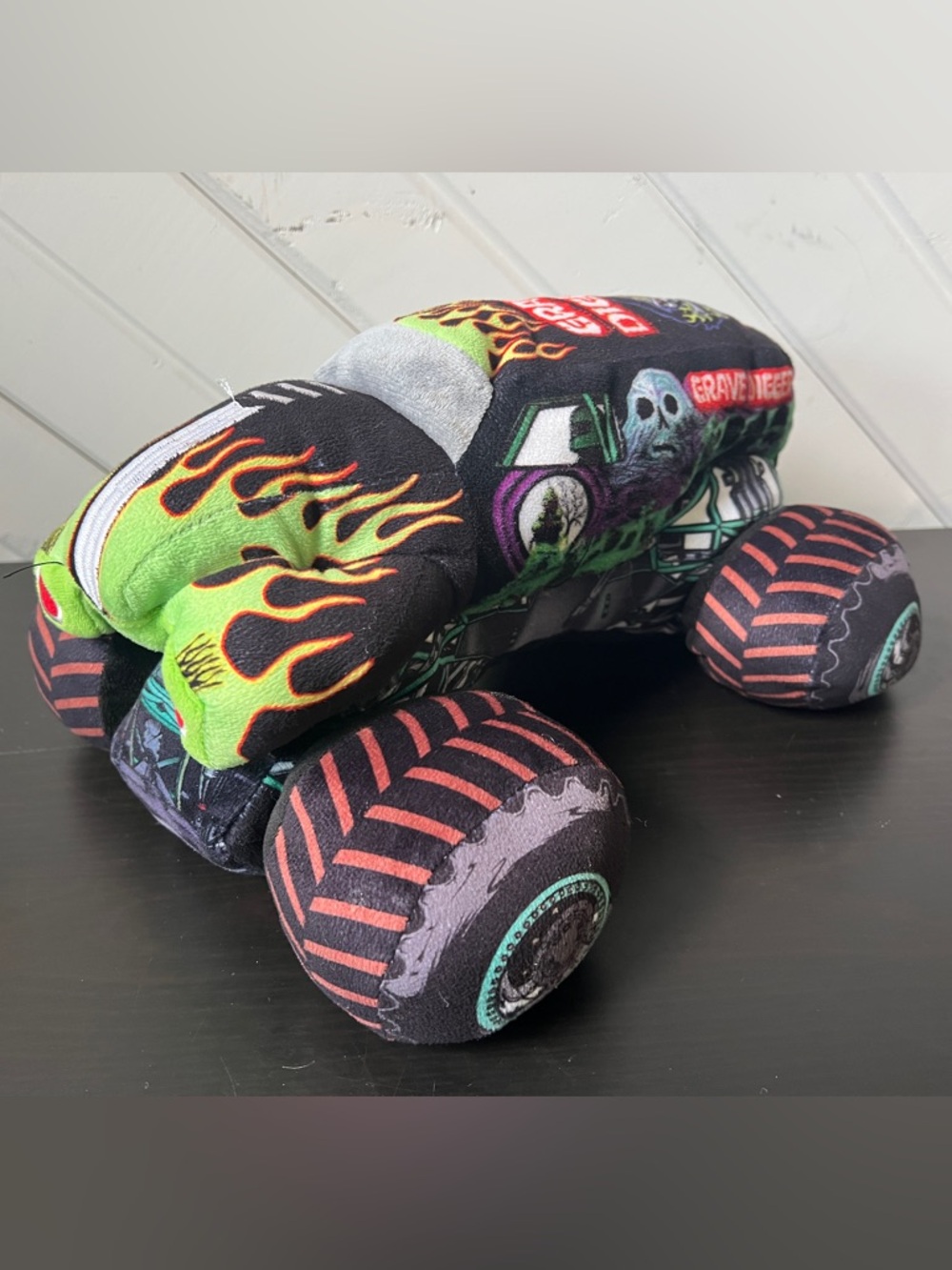 Monster Jam Grave Digger Plush Truck Pillow 12” Soft Toy